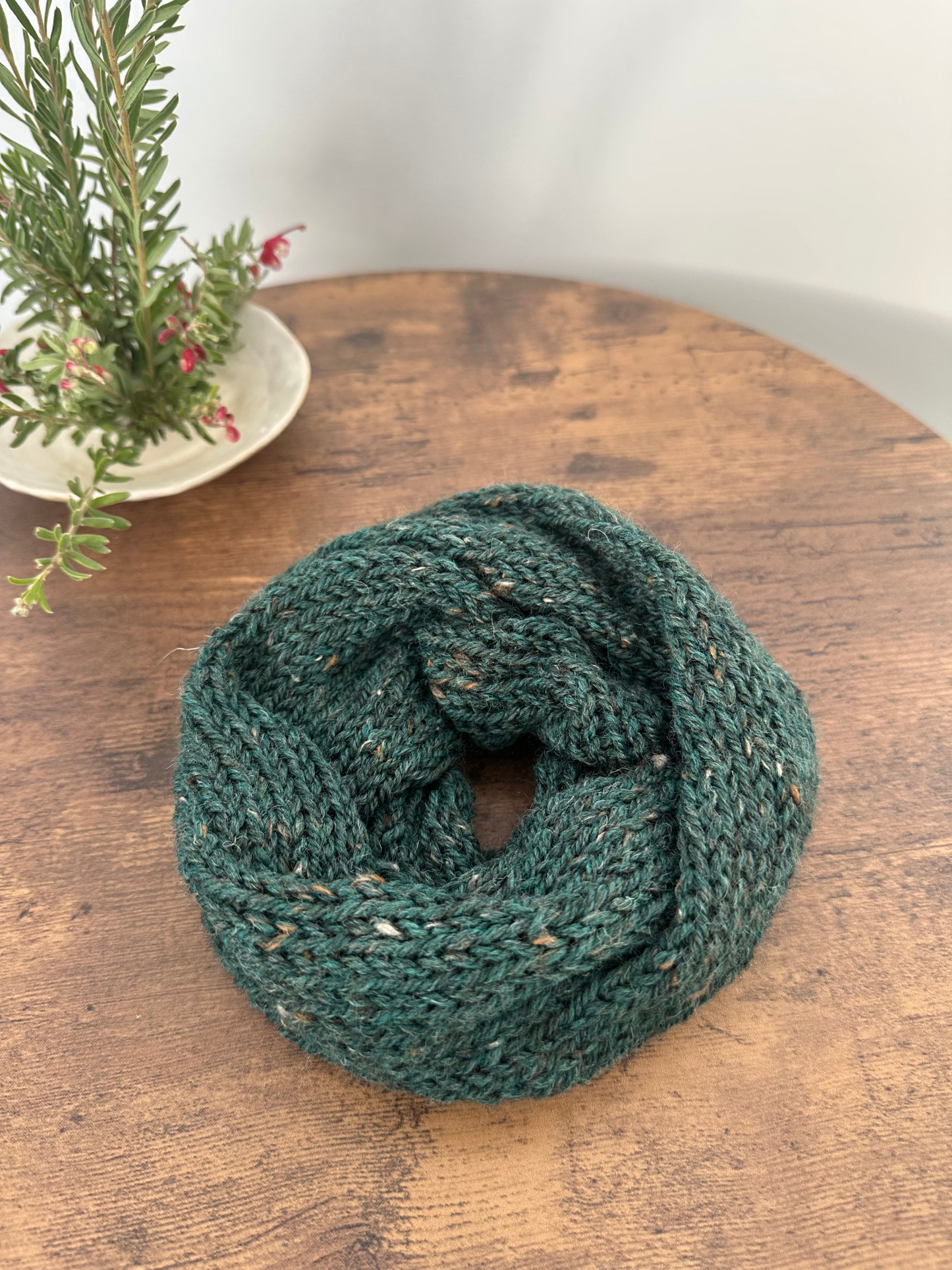Oversized Tweed Knit Scrunchie