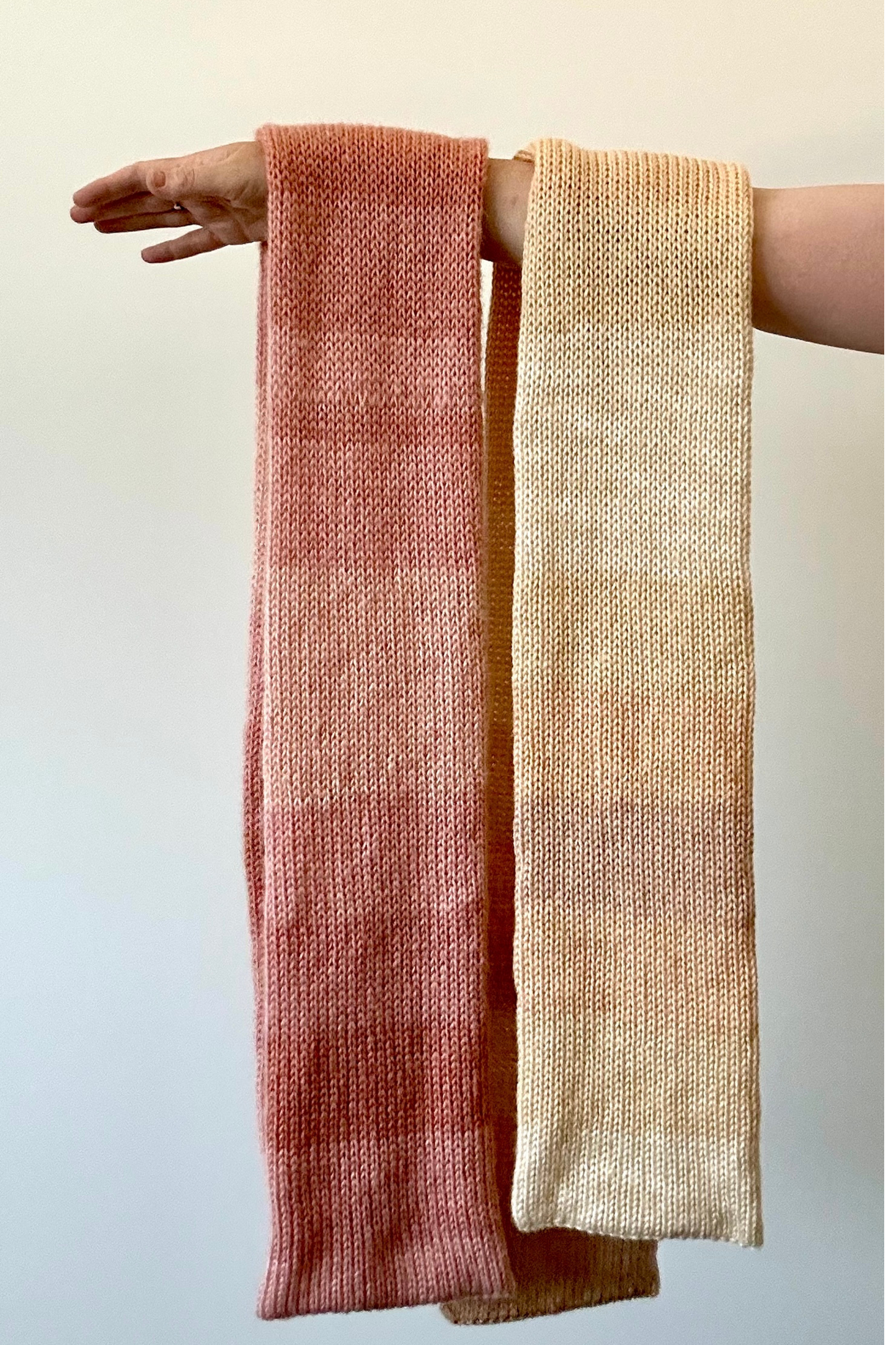 Knitted Scarf in Muted Ombré Shades