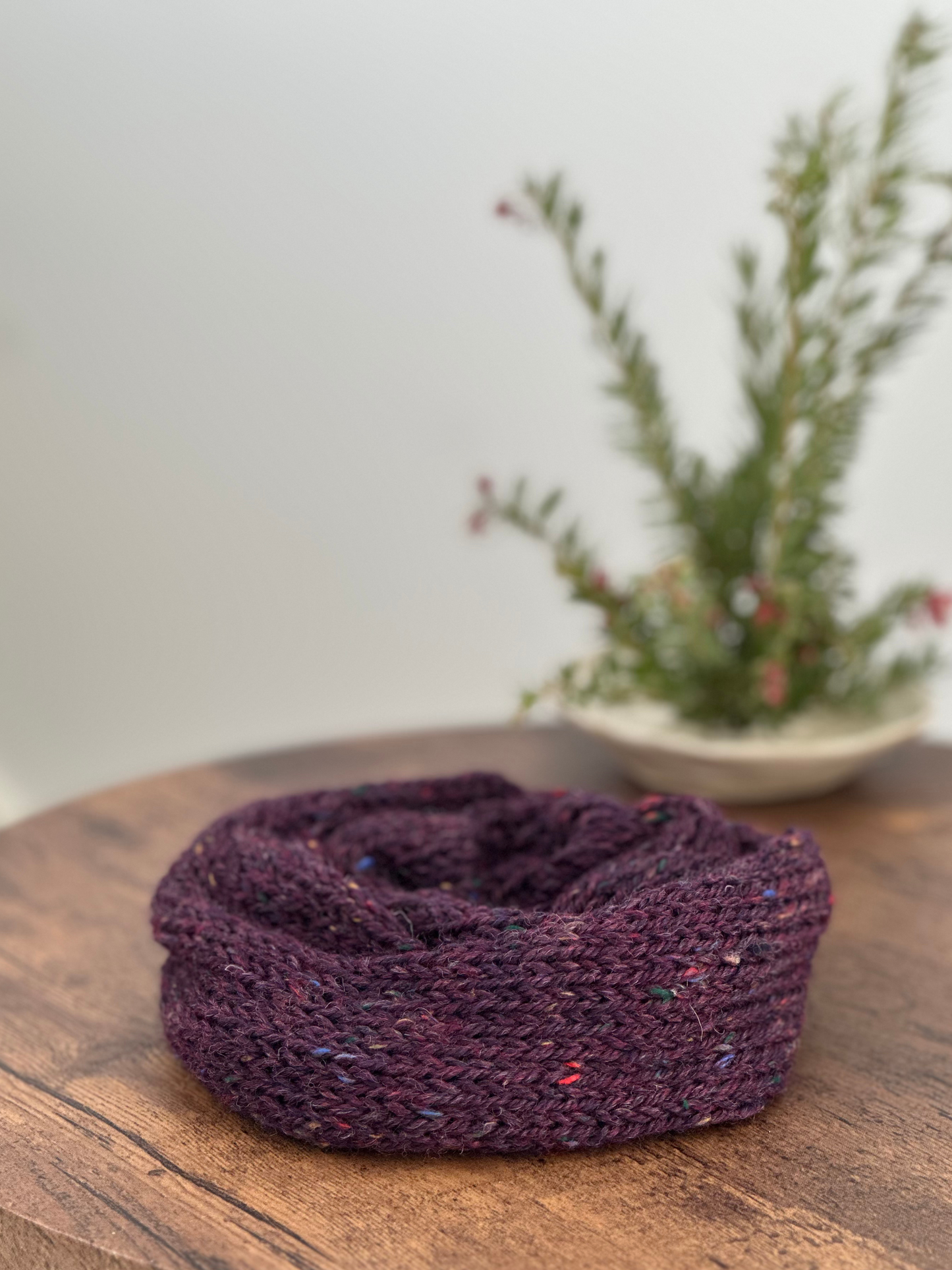 Oversized Tweed Knit Scrunchie