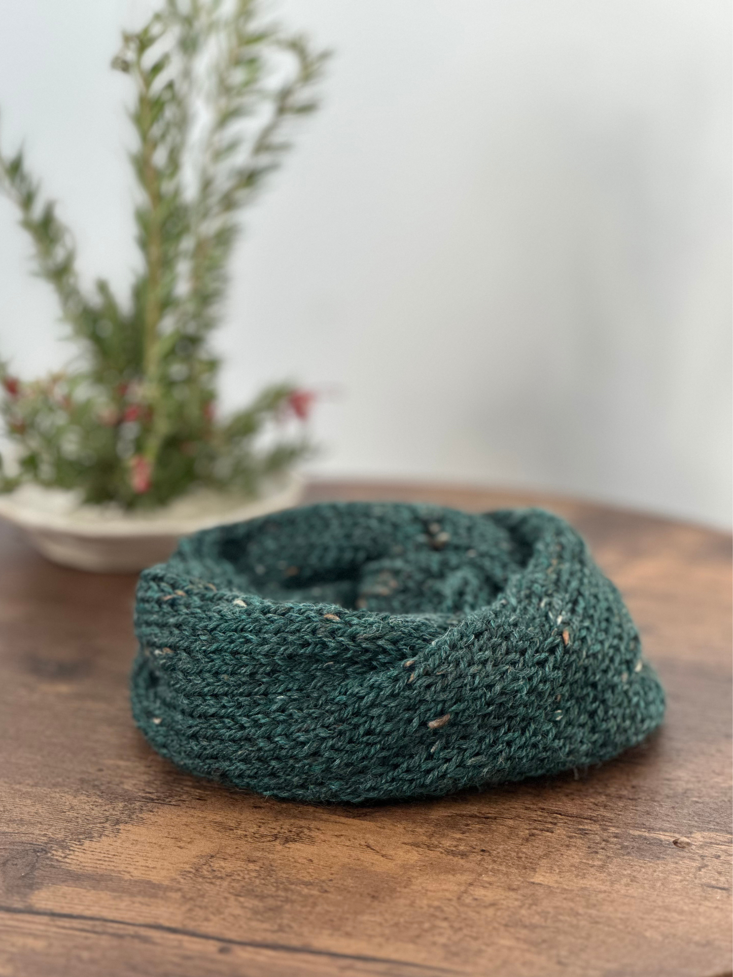 Oversized Tweed Knit Scrunchie