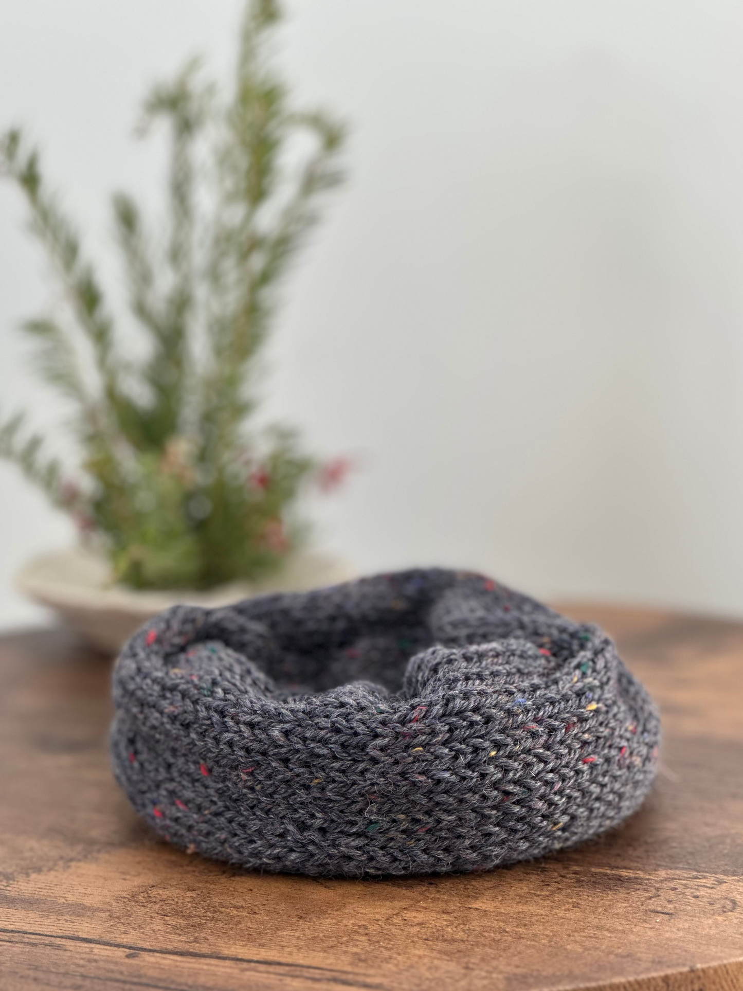 Oversized Tweed Knit Scrunchie