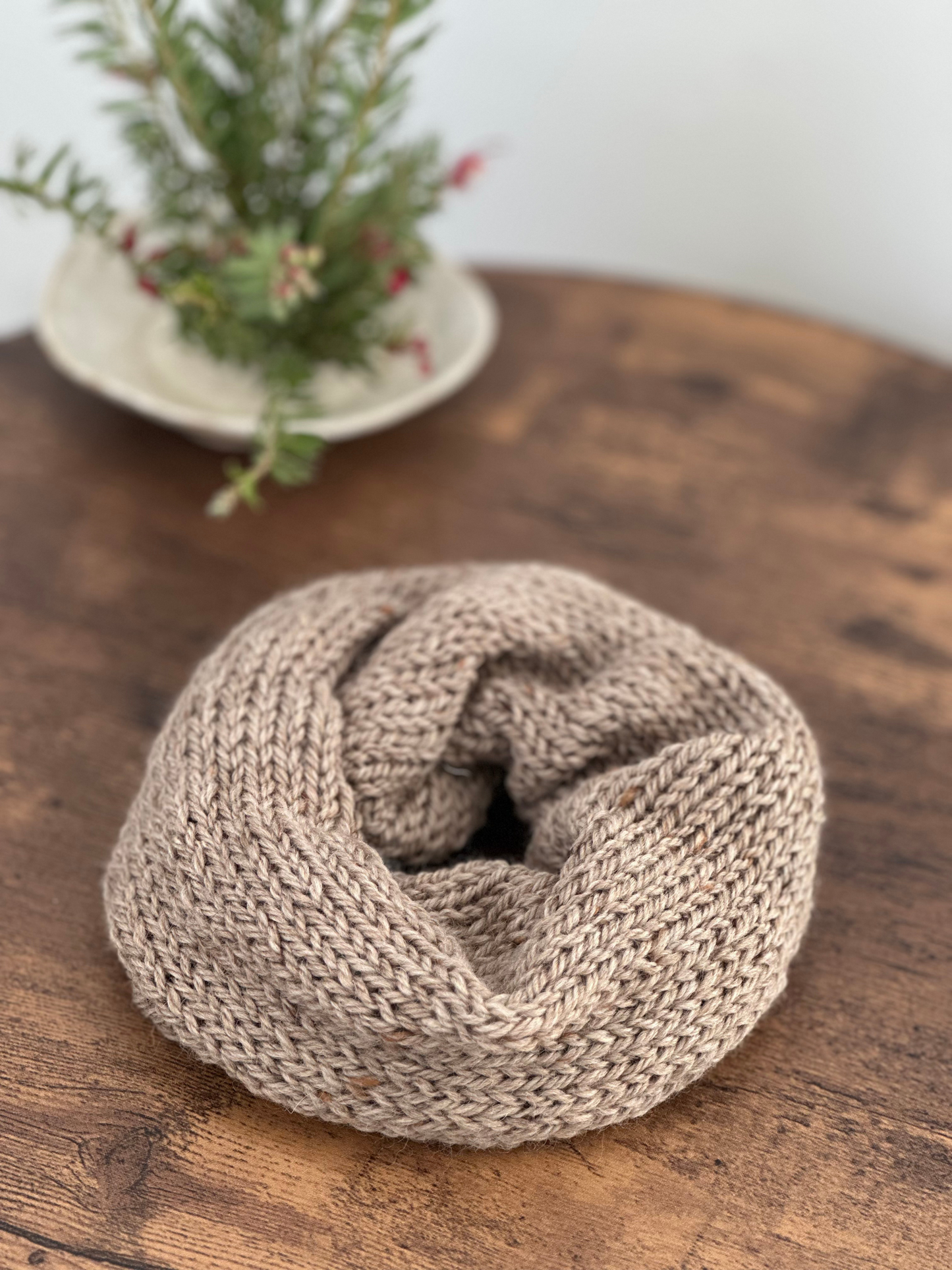 Oversized Tweed Knit Scrunchie