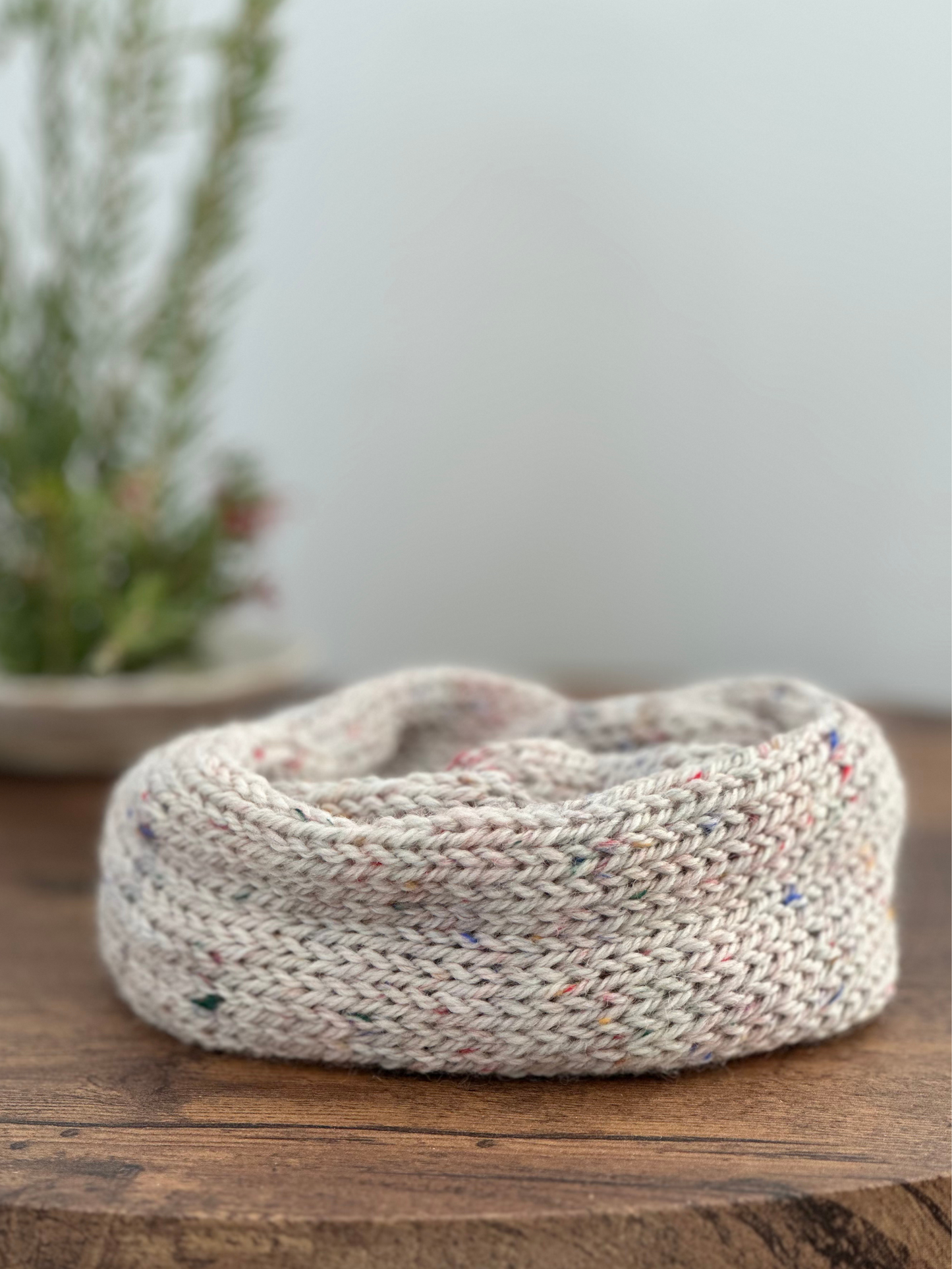 Oversized Tweed Knit Scrunchie