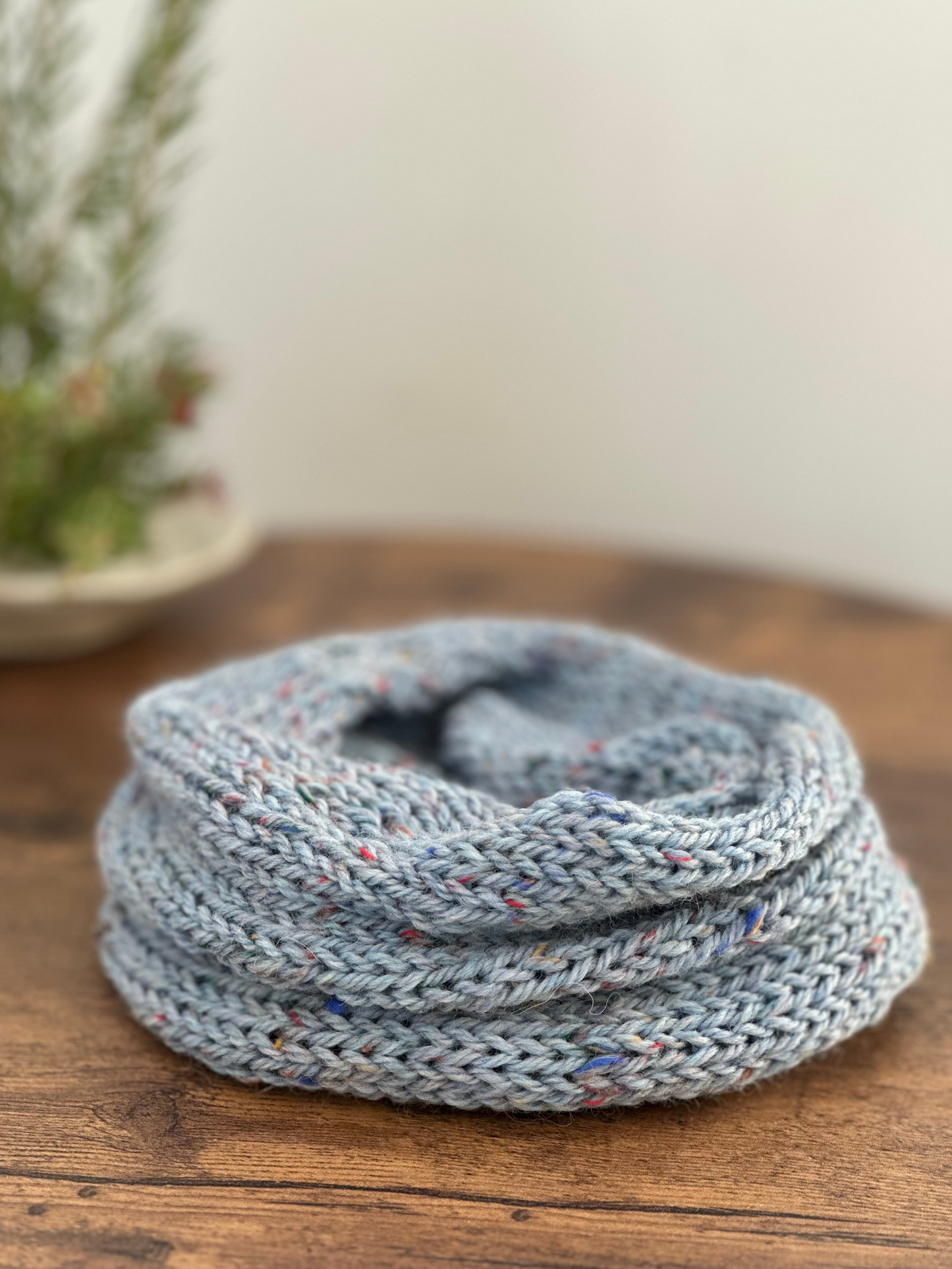 Oversized Tweed Knit Scrunchie