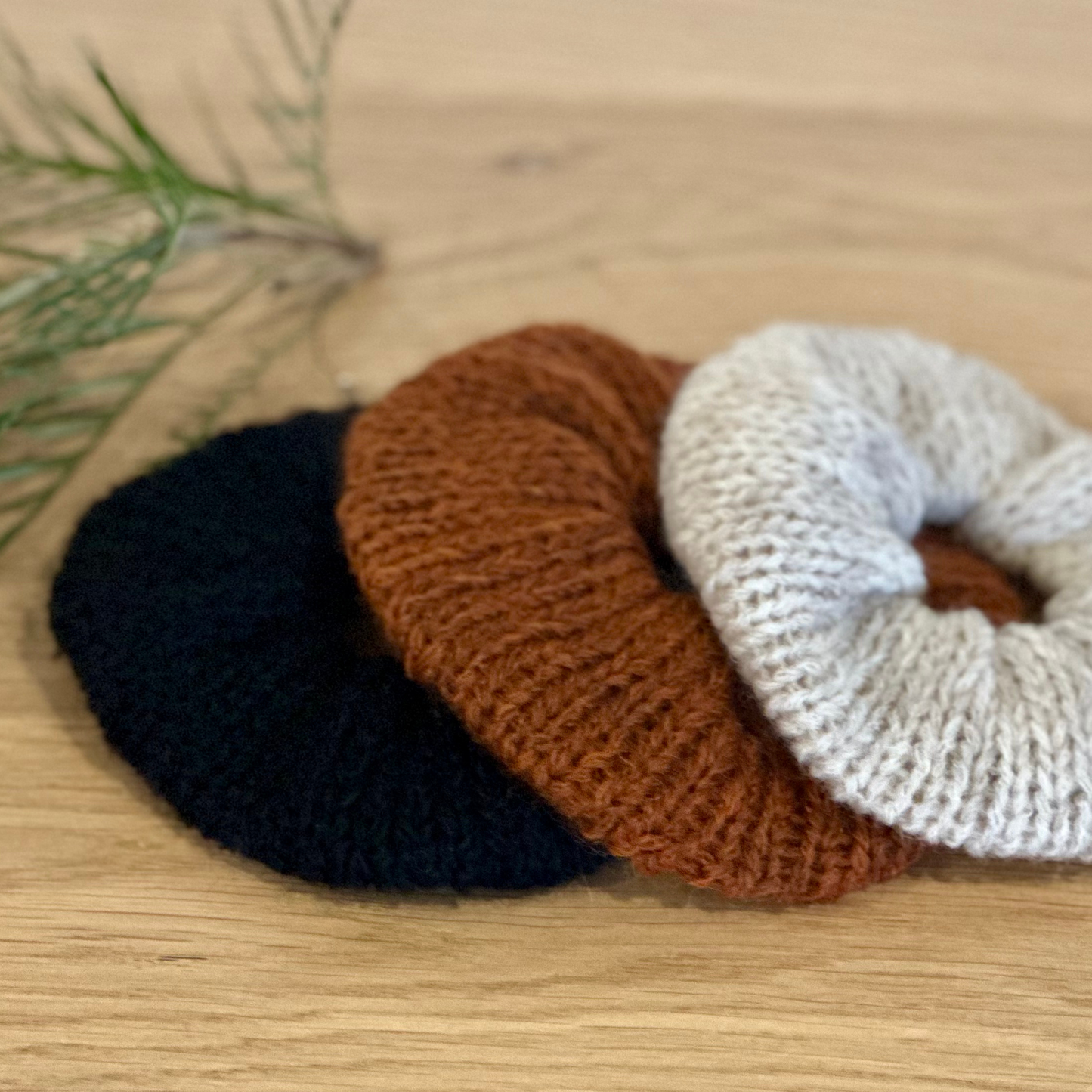 Mini Knit Scrunchies - Set of Three