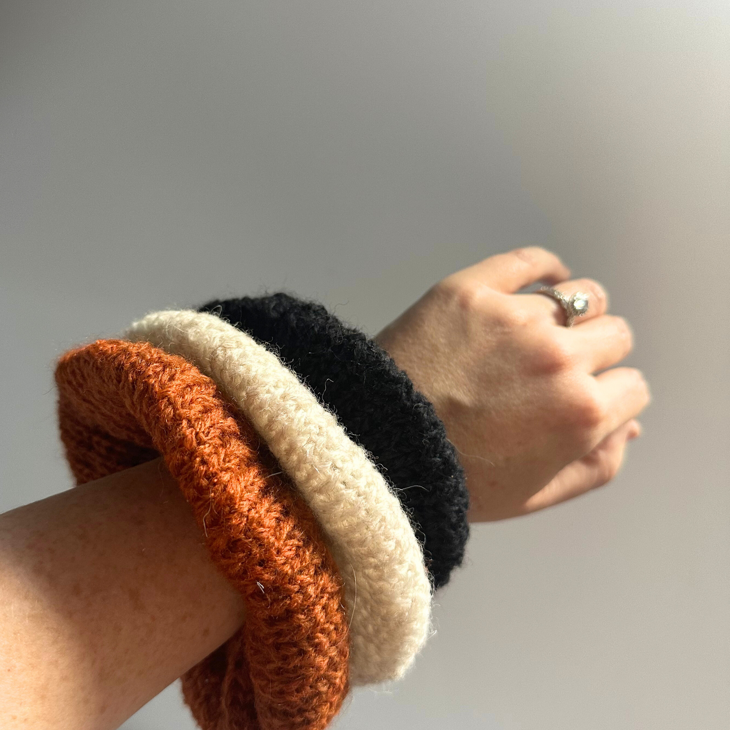 Mini Knit Scrunchies - Set of Three