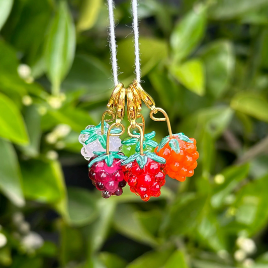 Grape Stitch Markers for Crochet and Knitting (set of five)