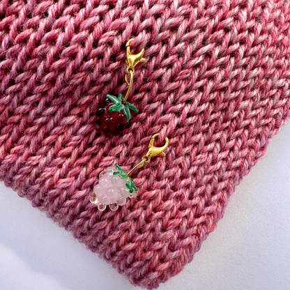 Grape Stitch Markers for Crochet and Knitting (set of five)