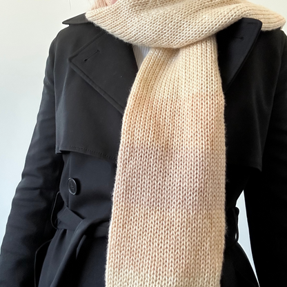 Knitted Scarf in Muted Ombré Shades