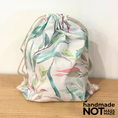 Handmade Knit Scrunchie Gift Set – Merino & Alpaca | Australian Native Bloom Collection | Reusable Cotton Gift Bag