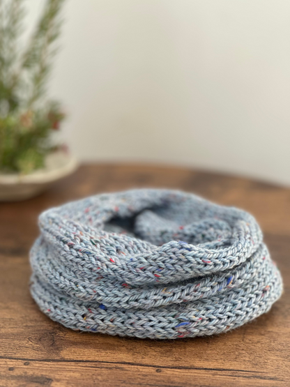 Oversized Tweed Knit Scrunchie