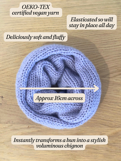 Oversized Knit Scrunchie - Vegan Yarn